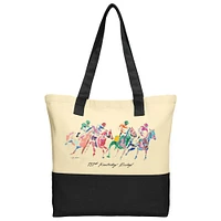 Kentucky Derby 151 Art of the Derby Four Horse Large Canvas Tote Bag