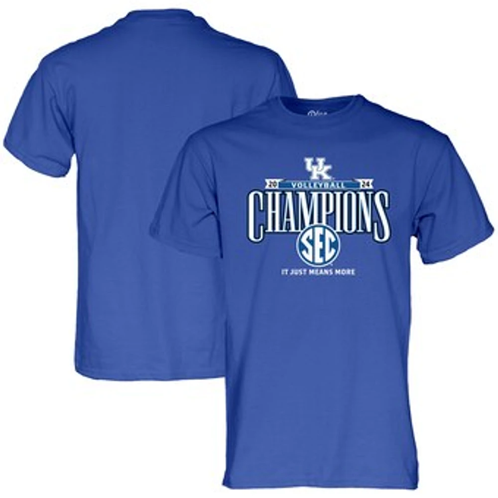 Unisex Blue 84 Royal Kentucky Wildcats 2024 SEC Volleyball Regular Season Champions Locker Room T-Shirt