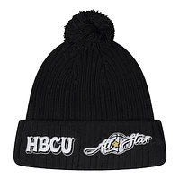 Men's Pro Standard  Black 2025 NBA All-Star Game x HBCU Cuff Knit Hat with Pom