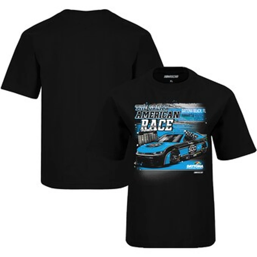 Youth Checkered Flag Sports Black Daytona International Speedway 2025 500 Graphic T-Shirt