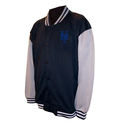Men's Profile  Black New York Mets Full-Snap Varsity Jacket