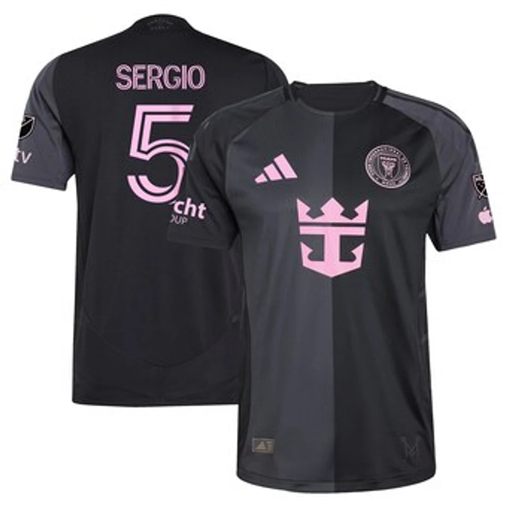 Men's adidas Sergio Busquets Black Inter Miami CF 2025 The Fortitude Kit Authentic Player Jersey