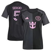 Women's adidas Sergio Busquets Black Inter Miami CF 2025 The Fortitude Kit Replica Player Jersey