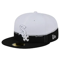 Men's New Era  Black/White Chicago White Sox Paint Stroke 59FIFTY Fitted Hat