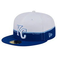 Men's New Era  Royal/White Kansas City Royals Paint Stroke 59FIFTY Fitted Hat