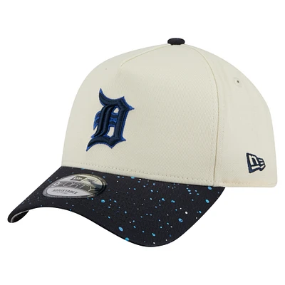Men's New Era  Cream Detroit Tigers Speckle A-Frame 9FORTY Adjustable Hat