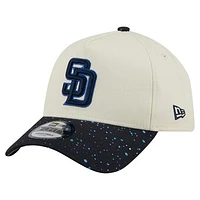 Men's New Era  Cream San Diego Padres Speckle A-Frame 9FORTY Adjustable Hat