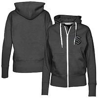 Women's Levelwear  Black Seattle Kraken Gardinia Nightfall Full-Zip Hoodie Jacket
