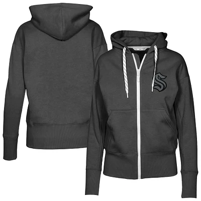 Women's Levelwear  Black Seattle Kraken Gardinia Nightfall Full-Zip Hoodie Jacket