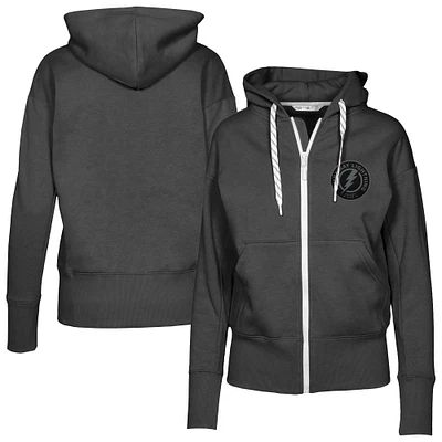 Women's Levelwear  Black Tampa Bay Lightning Gardinia Nightfall Full-Zip Hoodie Jacket