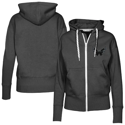 Women's Levelwear  Black Washington Capitals Gardinia Nightfall Full-Zip Hoodie Jacket