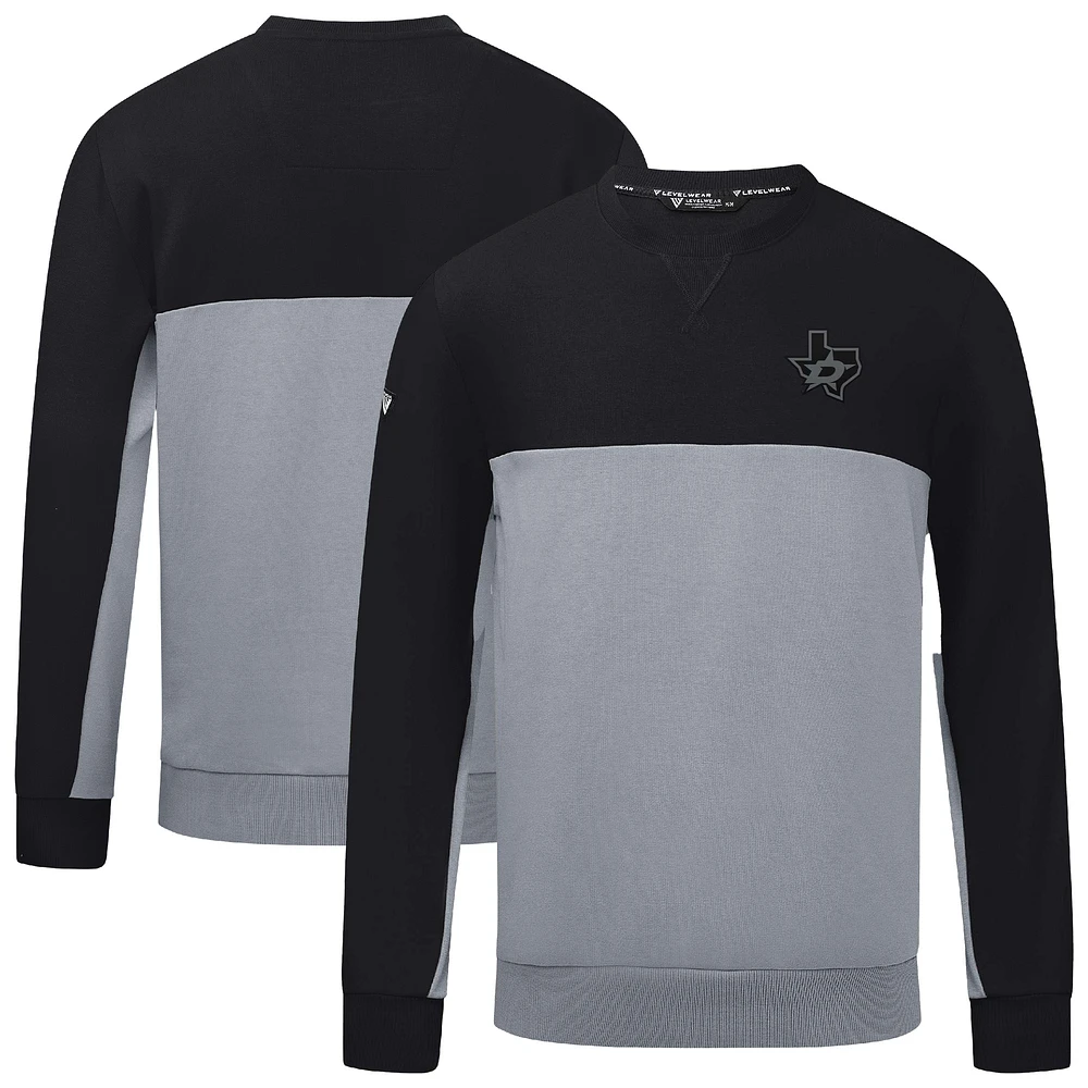 Men's Levelwear Black/Gray Dallas Stars Legacy Nightfall Pullover Sweatshirt
