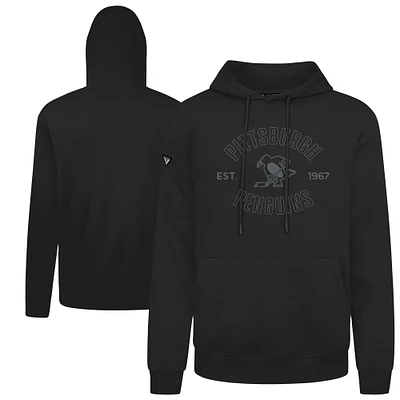 Men's Levelwear  Black Pittsburgh Penguins Podium Abyssal Pullover Hoodie
