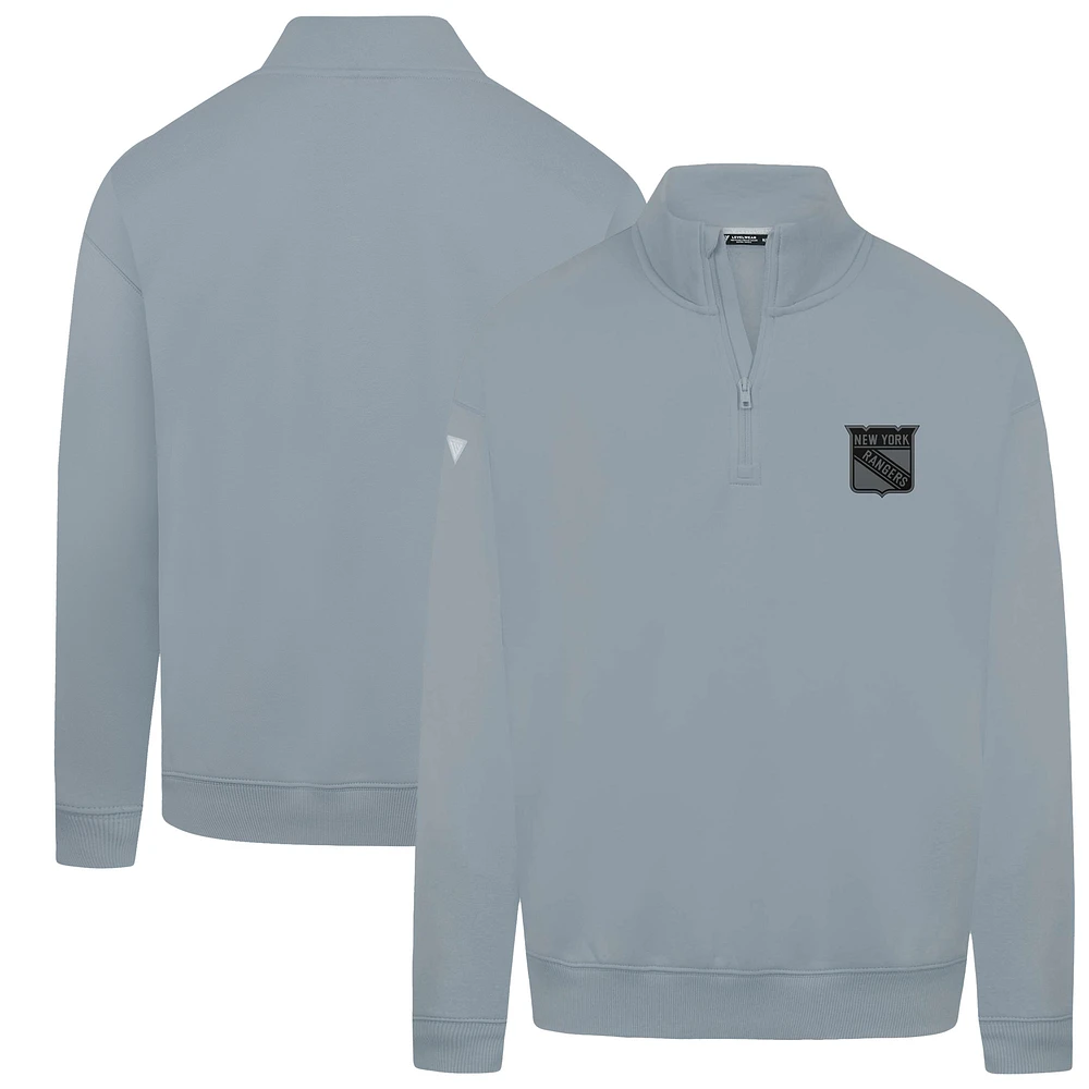 Men's Levelwear Gray New York Rangers Murray Nightfall Quarter-Zip Jacket
