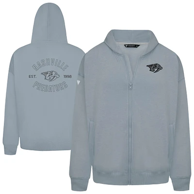 Men's Levelwear  Gray Nashville Predators Uphill Abyssal Full-Zip Hoodie