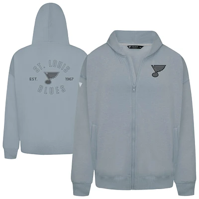 Men's Levelwear  Gray St. Louis Blues Uphill Abyssal Full-Zip Hoodie