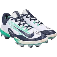 Anthony Rizzo New York Yankees Autographed Game-Used White/Teal Nike Alpha Huarache Elite 4 Low Cleats from the 2024 MLB Season