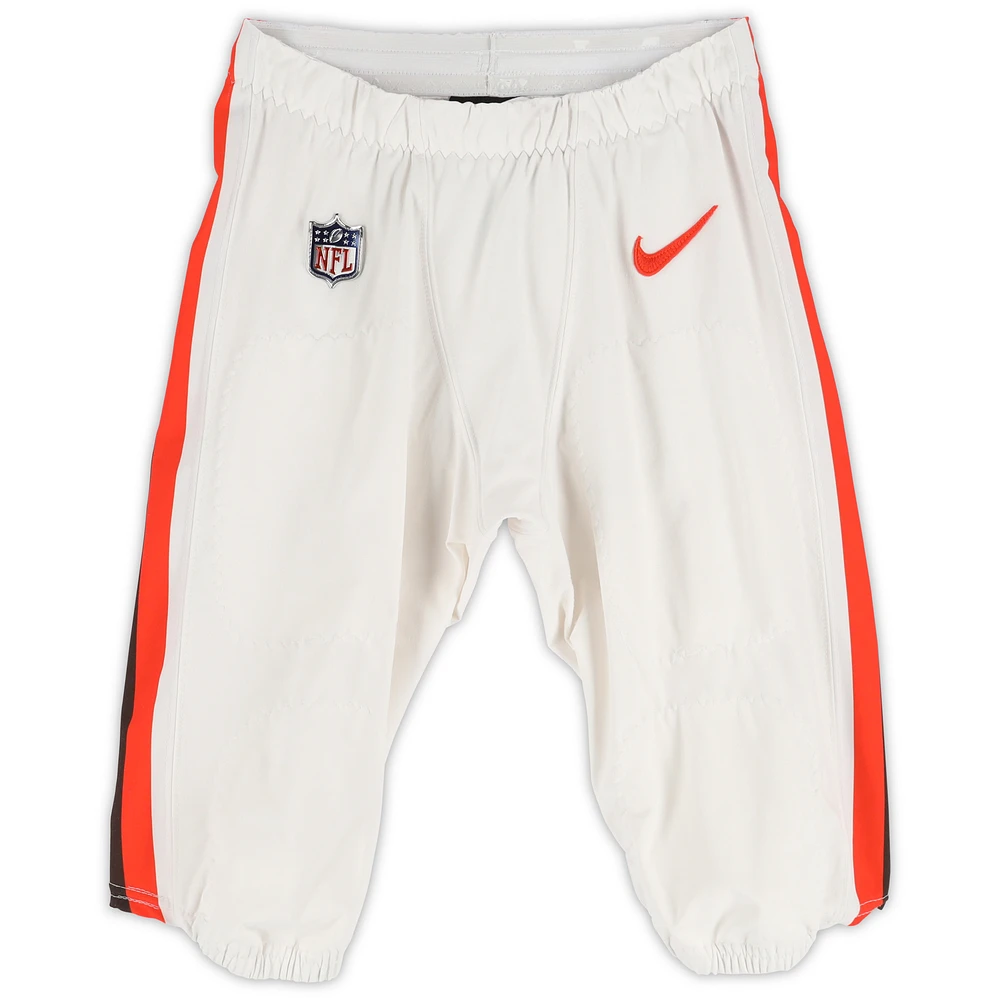 Jerry Jeudy Cleveland Browns Game-Used White Nike Pants vs. New Orleans Saints on November 17, 2024