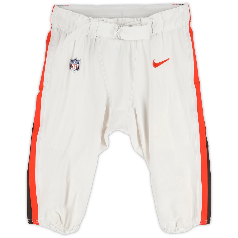 Wyatt Teller Cleveland Browns Game-Used White Nike Pants vs. New Orleans Saints on November 17, 2024