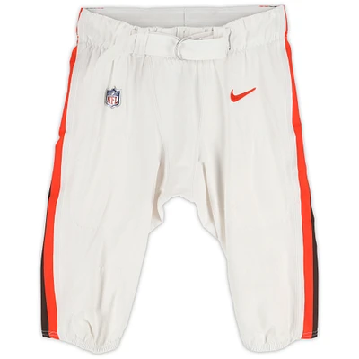 Wyatt Teller Cleveland Browns Game-Used White Nike Pants vs. New Orleans Saints on November 17, 2024