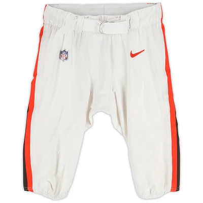 Jack Conklin Cleveland Browns Game-Used White Nike Pants vs. New Orleans Saints on November 17, 2024