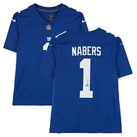 Malik Nabers New York Giants Autographed Royal Nike Limited Jersey