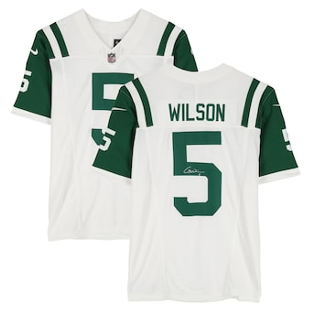 Garrett Wilson New York Jets Autographed 2024 White Nike Alternate Limited Jersey