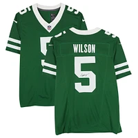 Garrett Wilson New York Jets Autographed 2024 Green Nike Limited Jersey