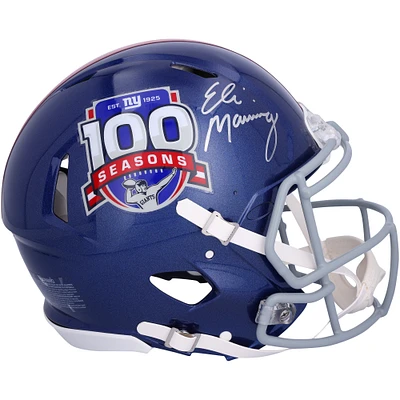 Eli Manning New York Giants Autographed Riddell 100th Season Speed Authentic Helmet