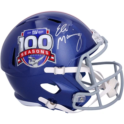 Eli Manning New York Giants Autographed Riddell 100th Season Speed Replica Helmet