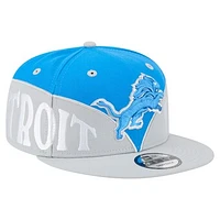 Men's New Era  Blue/Gray Detroit Lions Split 9FIFTY Snapback Hat