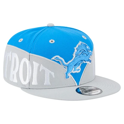 Men's New Era  Blue/Gray Detroit Lions Split 9FIFTY Snapback Hat