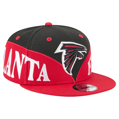 Men's New Era  Black/Red Atlanta Falcons Split 9FIFTY Snapback Hat