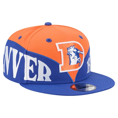 Men's New Era  Orange/Royal Denver Broncos Split 9FIFTY Snapback Hat