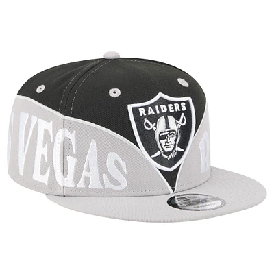 Men's New Era  Black/Gray Las Vegas Raiders Split 9FIFTY Snapback Hat