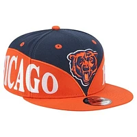 Men's New Era  Navy/Orange Chicago Bears Split 9FIFTY Snapback Hat