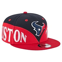 Men's New Era  Navy/Red Houston Texans Split 9FIFTY Snapback Hat
