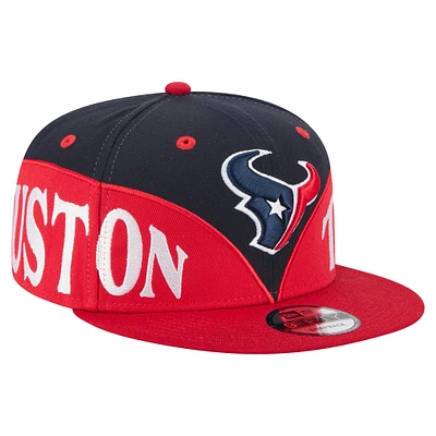 Men's New Era  Navy/Red Houston Texans Split 9FIFTY Snapback Hat