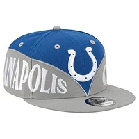 Men's New Era  Royal/Gray Indianapolis Colts Split 9FIFTY Snapback Hat