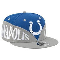 Men's New Era  Royal/Gray Indianapolis Colts Split 9FIFTY Snapback Hat
