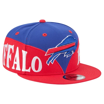 Men's New Era  Royal/Red Buffalo Bills Split 9FIFTY Snapback Hat
