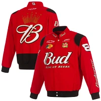 Men's JH Design Dale Earnhardt Jr. Budweiser Full-Snap Twill Jacket