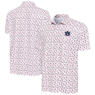 Men's Antigua White Auburn Tigers Independence Day Polo
