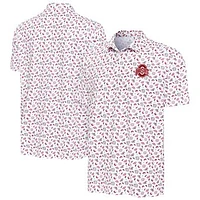 Men's Antigua White Ohio State Buckeyes Independence Day Polo