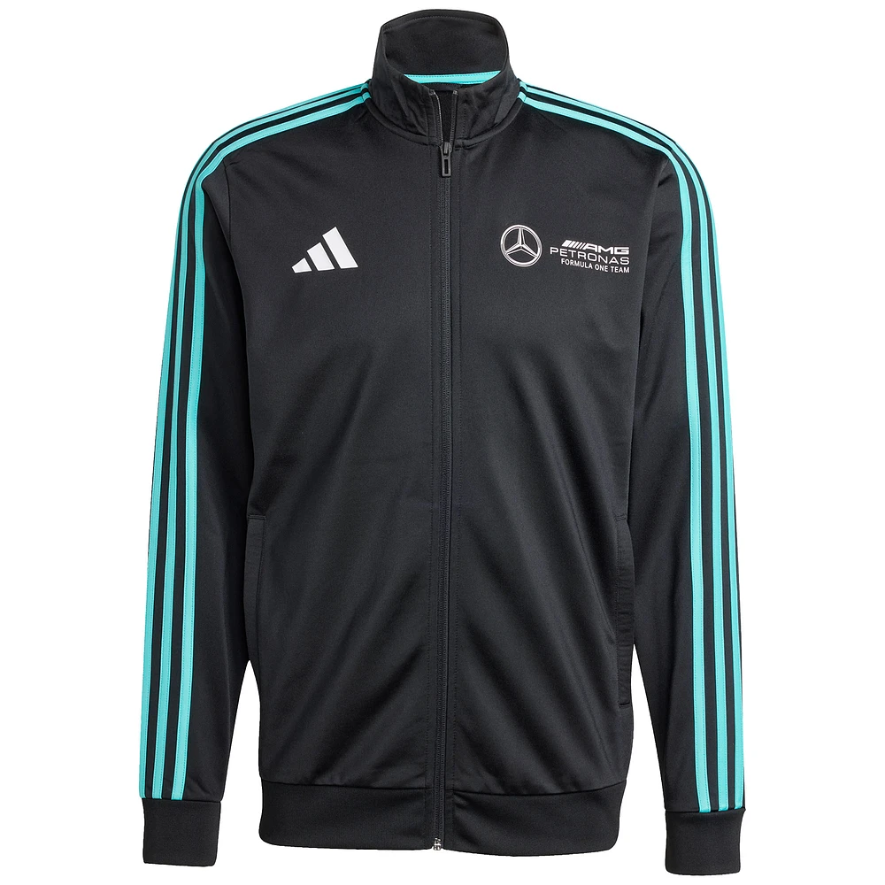 Men's adidas  Black Mercedes-AMG Petronas F1 Team Fan Wear DNA Alphaskin Full-Zip Track Jacket