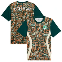 Men's Puma Green Ivory Coast National Team 2025 Pre-Match Jersey