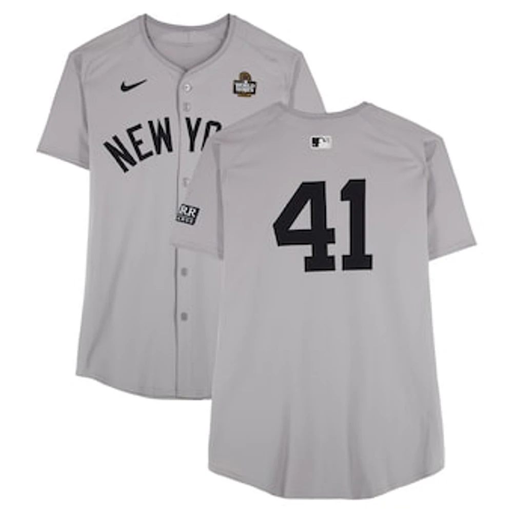 Tommy Kahnle New York Yankees 2024 World Series Game-Used #41 Gray Jersey vs. Los Angeles Dodgers on October 25, 2024