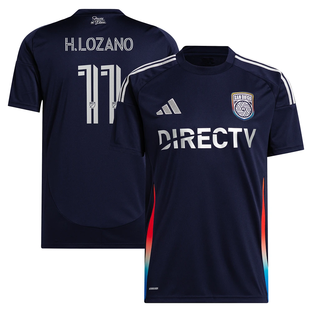 Men's adidas Hirving Lozano Navy San Diego FC 2025 State of Flow Replica Player Jersey