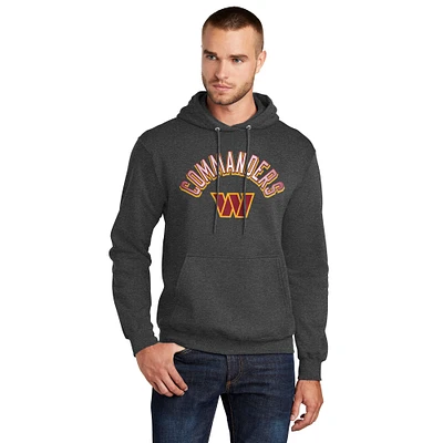 Men's Starter  Charcoal Washington Commanders Arch Over Logo Pullover Hoodie