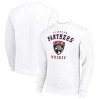 Men's Starter  White Florida Panthers Team Logo Fleece Pullover Sweatshirt